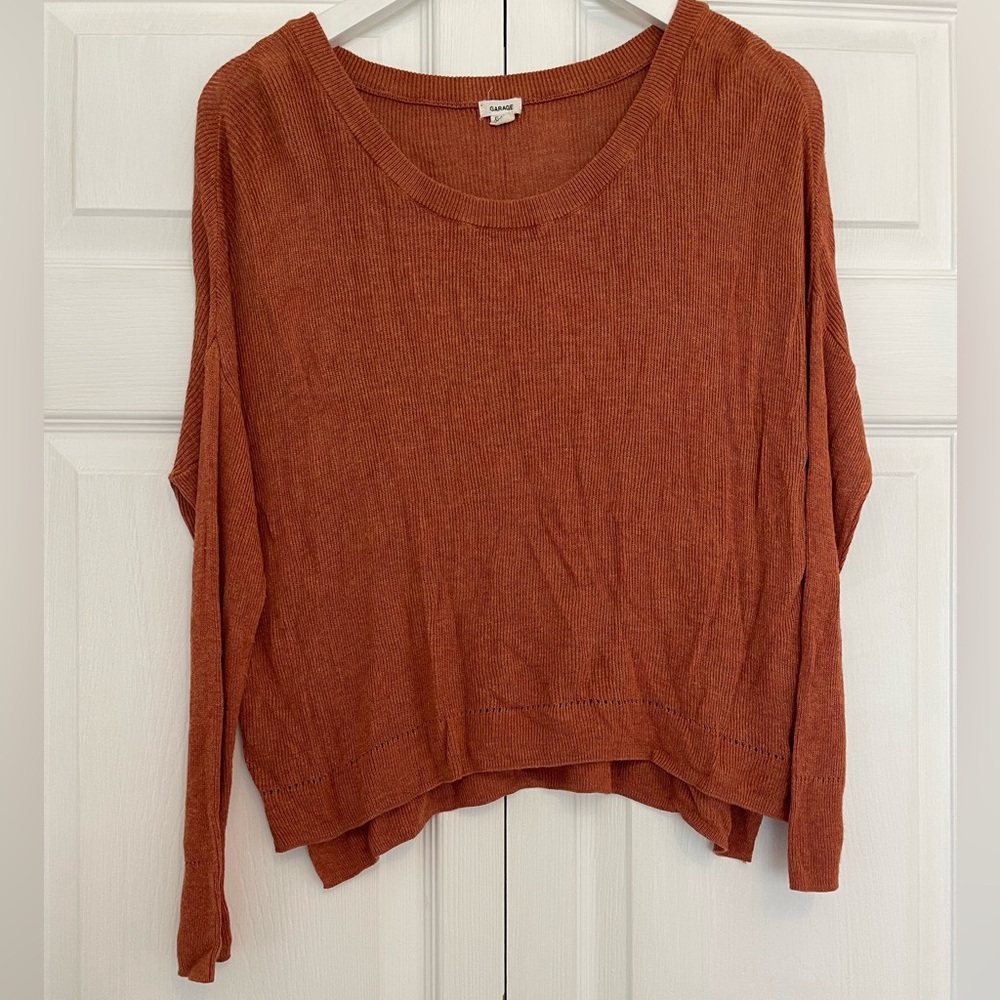Garage sweater orange oversized cropped size xs/s